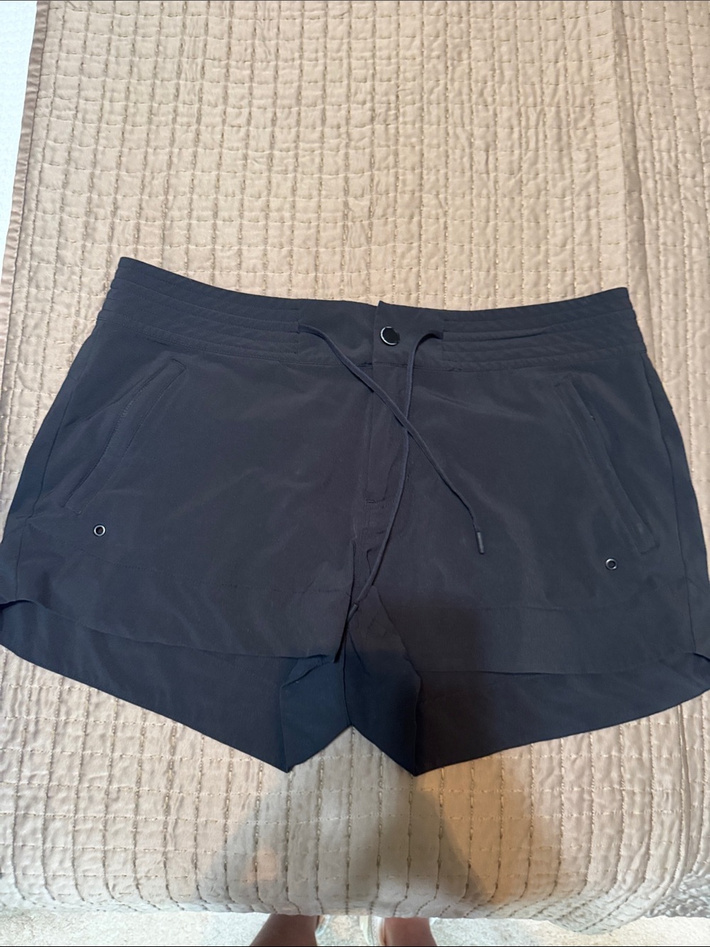 Athleta Black Athletic Drawstring Shorts